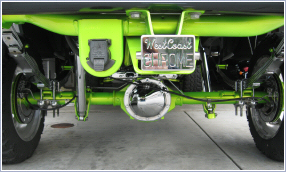 Super Zoom Close Up Of Chrome Work on Undercarriage